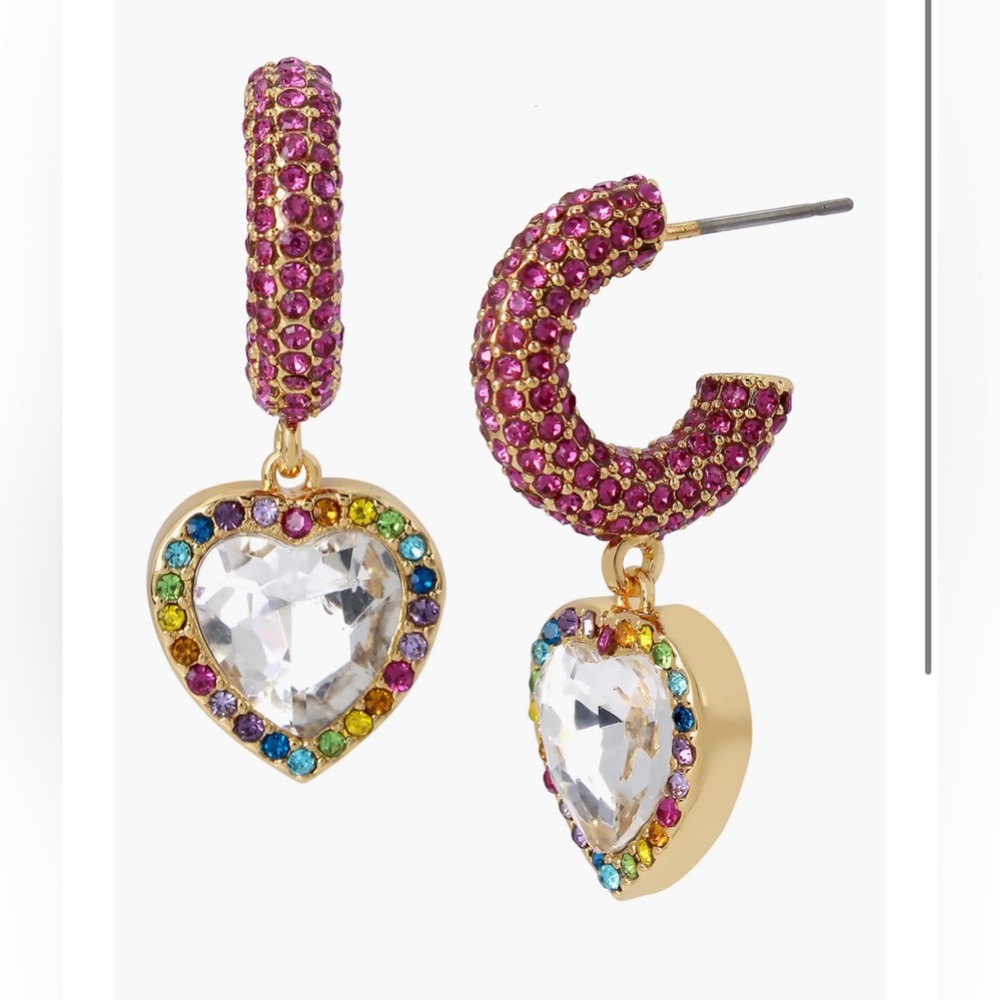 Kurt Geiger Multicolor Heart Earrings